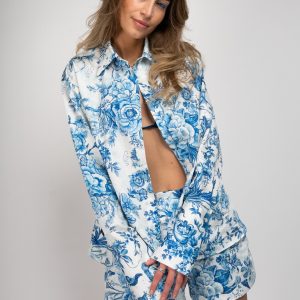 CĀVA Košeľa, Bavlnený Satén | Original CĀVA Botanical Print