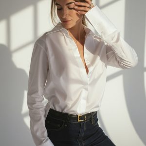 Košeľa Elysa, Bavlnený Satén | CĀVA MAISON by Loreen Label